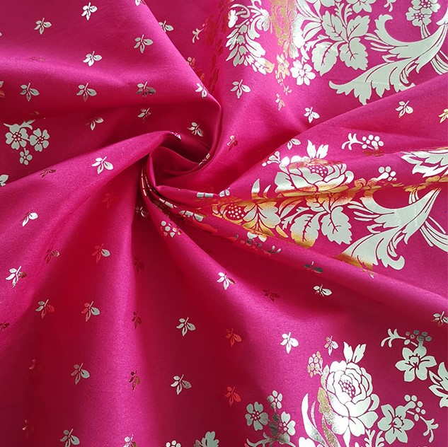 100% Polyester Aurum Stamping Print Fabric